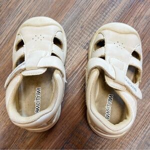 Cream / White Non Slip Baby Sneaker Sandals  / Shoes 12-18 months Size 5